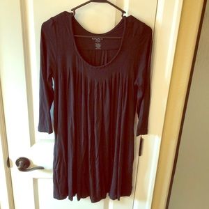 DKNY Dress Top Black 3/4 sleeve pockets maternity
